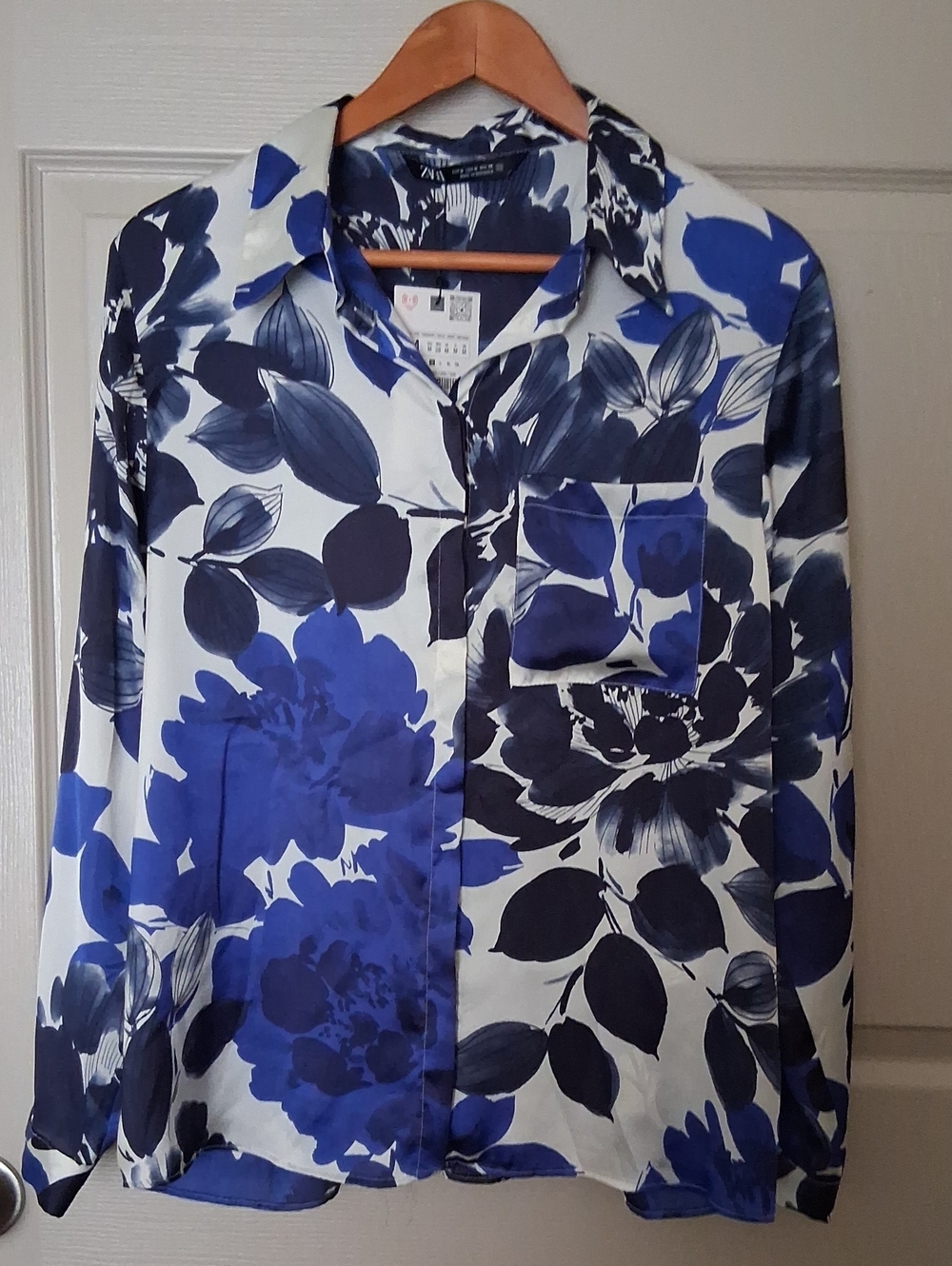 Blue Floral Blouse